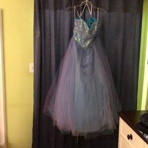 Prom dress strapless sequence top